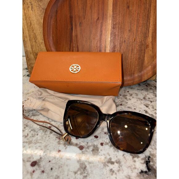 Tory Burch TY7161UM Tortoise Prescription Sunglasses w/ Case Preowned main image 4